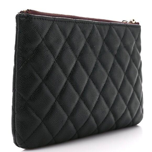 NEW AUTHENTIC CHANEL ZIP POUCH WALLET BLACK - Picture 2 of 3